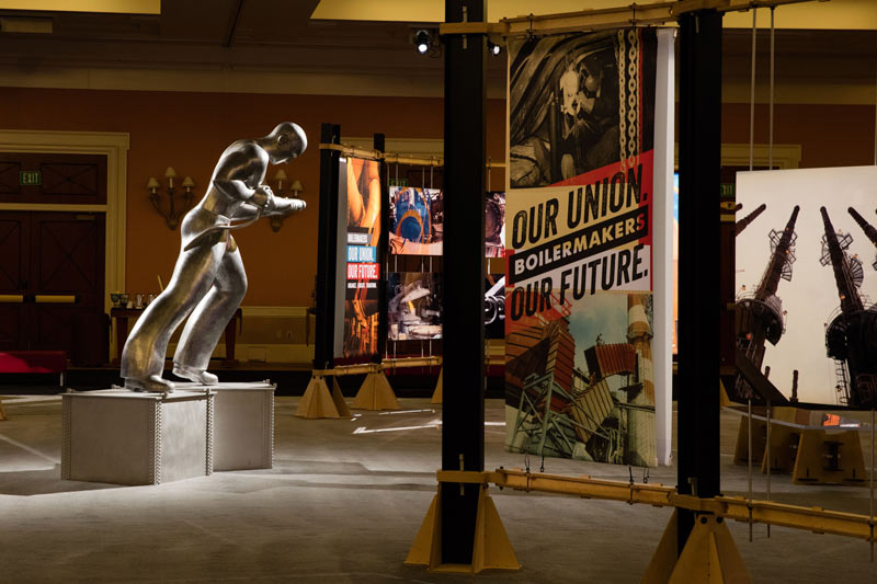Under the direction of artist Charles Jones, the Boilermakers History Preservation Department created these installations for the 2016 Boilermaker Convention.