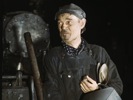 Welder at the Chicago and North Western Railway Company locomotive shops, 40th street shops, Chicago, 1942