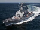 The DDG Jason Dunham on Sea Trial after completion by skilled craftsmen including Boilermakers, 2009