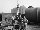 Boilermakers riding a headache ball, Detroit, Michigan