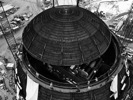 Rigging a pre-assembled roof on the main structure of a nuclear facility, Indiana & Michigan Power Company, Bridgman, Michigan, 2011