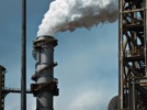 An exhaust stack at Syncrude, Athabasca Oil Sands, Alberta, Canada