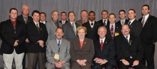 Rep. Mary Jo Kilroy (D-15th OH), with delegates from Ohio and IP Newton Jones, seated second from right; IR Don Hamric, second row, second from left; IR Pat Stefancin, second row, fourth from left; and IR Len Gunderson, back row, second from left.