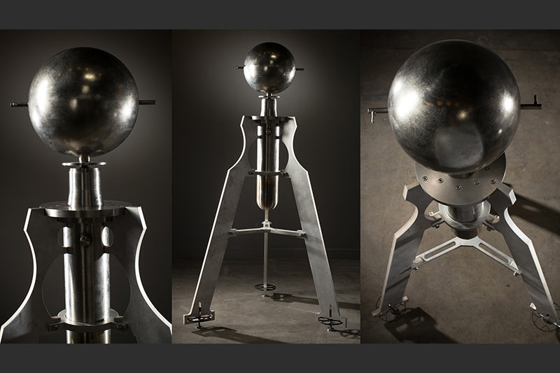 Artist Charles Jones’  Heroes Engine was inspired by the first steam engine, Aeolipile.