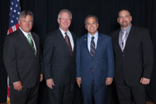 Rep. David Cicilline (D-RI 1st), second from right, with (l. to r.) IVP Dave Haggerty; IP Newton Jones; and Chuck Hancock, L-29.