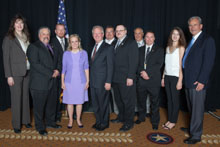 Rep. Debbie Dingell (D-MI 12th), fourth from left, with members of the Michigan delegation and IP Newton Jones, fifth from left; IVP Larry McManamon, far right; SAIP-CSO/D-NCA Tony Jacobs, fourth from right; IR Don Hamric, third from right, and Kate Jones.  