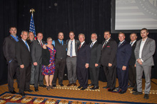 REP. DEREK KILMER (D-WA 6th), seventh from left, with IP Newton Jones, eighth from left; IST Bill Creeden, ninth from left; IVP J. Tom Baca, fourth from right; A/D-ISO Gary Powers, third from right; IR-ISO Fred Rumsey, fourth from left; and members of the Washington delegation.
