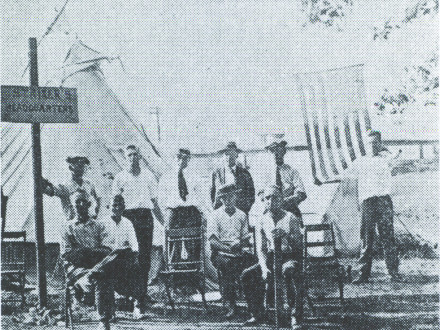 Cuartel general de la huelga en Trenton, Nueva Jersey, en 1922. Aproximadamente 140 miembros del Local 468 se unieron a la huelga contra la línea de Pensilvania.