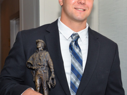 El ganador de la competencia de graduados del programa de aprendizaje 2018 Joshua Slater