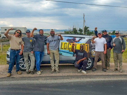 El comité organizador trabaja incansablemente para sindicalizar a Mountain Cement en Laramie, Wyoming. 