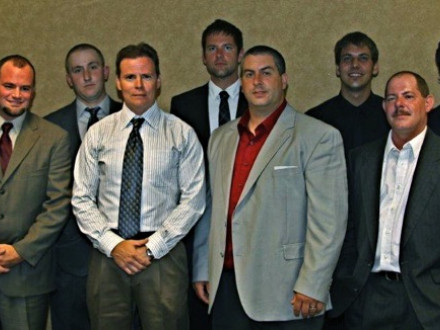 Northeast Area contestants include, front row, l. to r.: Daniel Gilmore L-154; Christopher O’Neill, L-237; Brian Scolamiero, L-29; (runner-up) Michael Bogue, L-7; Gary Smith, L-28; (winner) Jeffrey Nasta, L-5 Zone 5; Joseph Phillips, L-13; Russell Young L-5 Zone 197; and Ryan Taylor L-5 Zone 175.
