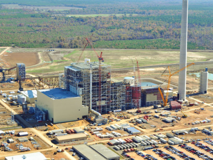 Aerial view of the J.W. Turk Plant under construction. Photo courtesy of AEP/B&W.