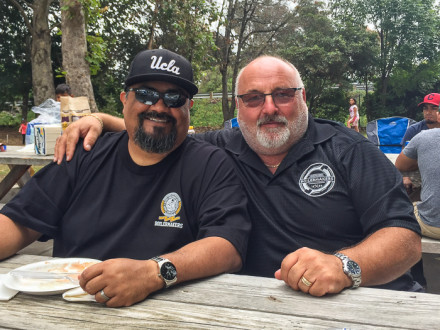Chief Steward Chris Inez, left, and Local 344 President John Hoggatt at the final summer picnic held for lodge members employed by Arcturus Manufacturing.