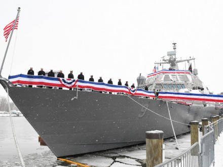 The new USS Little Rock (LCS 9) littoral combat ship. Courtesy Lockheed Martin