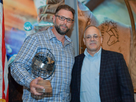 Ryan Creeden was presented with the 2019 IBB Conservation Steward of the Year Award by USA Director of Union Relations Walt Ingram.