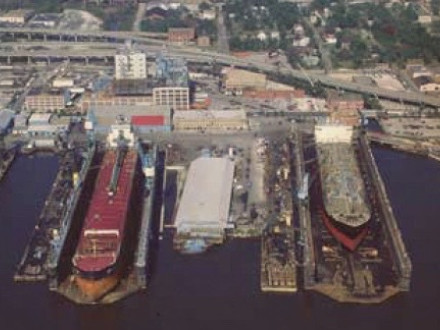 Jacksonville Shipyards, Inc., Jacksonville, Florida, was one of the largest shipyards in the southern U.S., building and repairing military and commercial vessels for over a century. Finally closed in 1992, it became another casualty of the sharp decline of the U.S. shipbuilding industry post-1980.