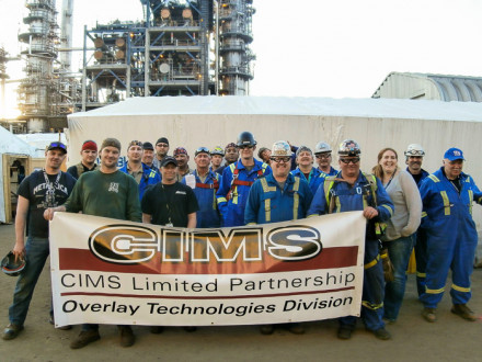 Boilermakers from across Canada and the United States use the CIMS process during the 2013 Suncor vacuum tower turn-around.