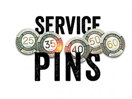 Locals award service pins