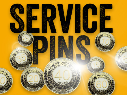Service pins announced in the Winter 2025 Boilermaker Reporter