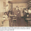Una vista de las oficinas del sindicato auxiliar Boilermakers A-36, una sala sindical segregada para los trabajadores afroamericanos de los astilleros en Richmond, California. Fotografía de E.F. Joseph. RORI 686