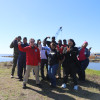 El comité de negociación, integrado por varios miembros de diferentes sindicatos, celebra su histórica victoria contractual en Ingalls Shipbuilding. De izquierda a derecha, fila de atrás: Laterrio Dawson, UA Local 436; Shanet Hamilton, UA Local 436; Terrence Nellum, gerente de negocios y secretario tesorero de la L-693 y Dennis Willis, delegado principal de la L-693. Fila del medio: Ronald Robinson de la L-693; Charles Jones, gerente comercial de UA de la L-463; Caleb Hines, delegado principal de la L-693 y