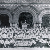 Canadians celebrate Labor Day as well. These Boilermakers from Queen City Lodge 128 (Toronto, Ontario) pose with tools in hand in the 1903 Labor Day celebration.
