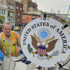 Frank Kotnik, L-5, designed, fabricated and installed the brackets for all the signs along the Avenue of the Americas.