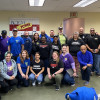 Volunteer organizers donate time to knock on doors of Siemens workers in February. 