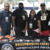 A group of L-92 members volunteer at the 5K for Change. L. to R. are Rudy Portillo, Hal Clark Jr., Recording Secretary Jamesee Yoakum, Peter Estrada and Tamyesha Maynard.